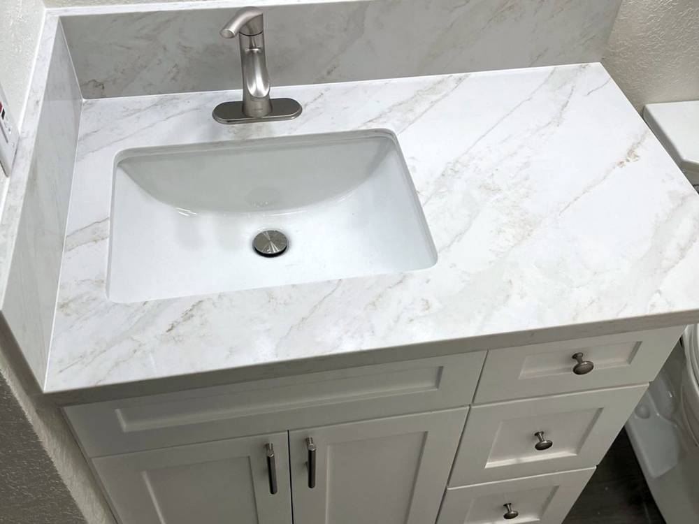 Vanity and marble top