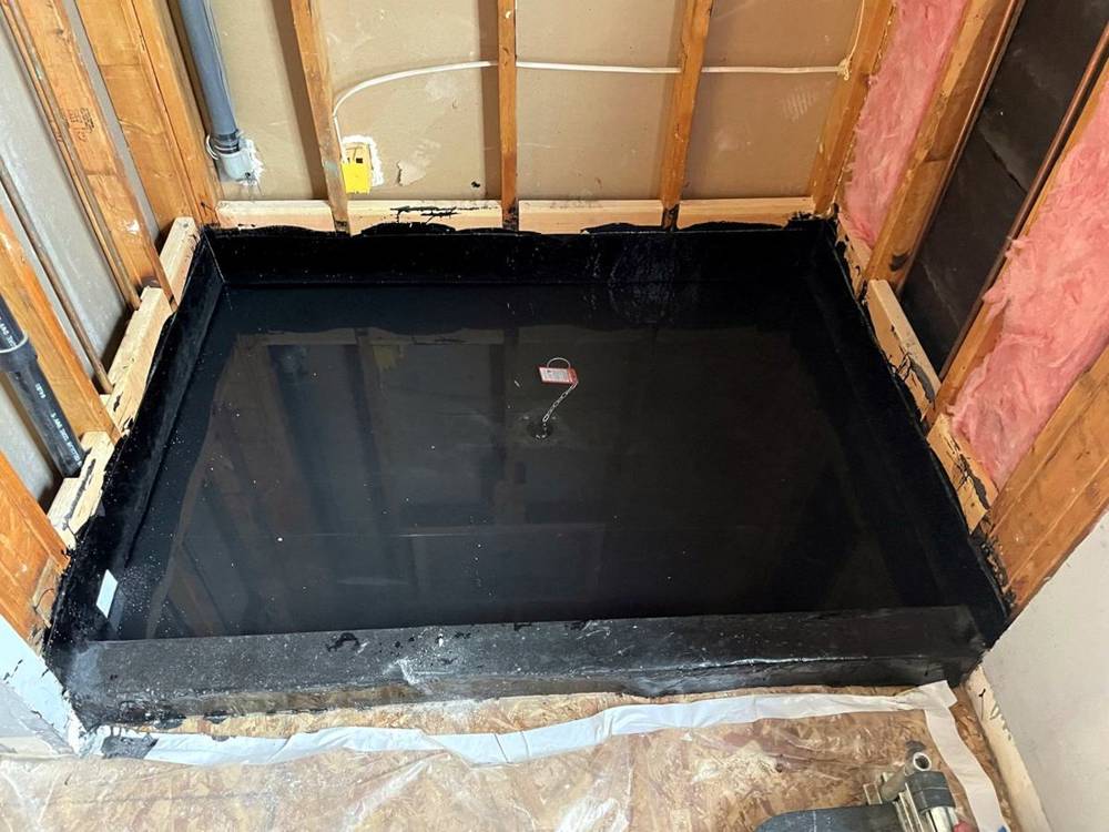 Waterproofed pan